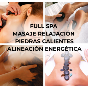 Masaje Holístico de Relajación con Piedras Calientes y Gemoterapia