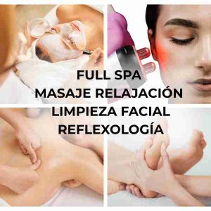 Masaje Relajación y Reflexología+Limpieza Facial+Radiofrecuencia