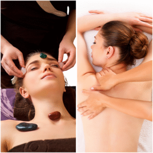Masaje espalda relax +alineación de chakras +masaje facial